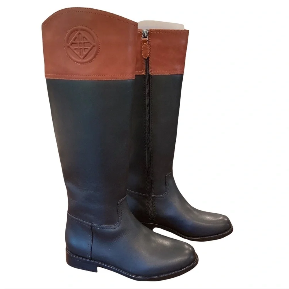 New Antonio Melani sz 6 black brown riding boots